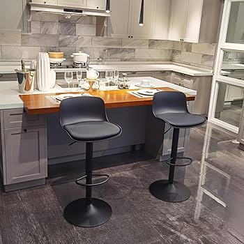 Amazon.com: Kidol & Shellder Bar Stools Set of 2 Adjustable Swivel